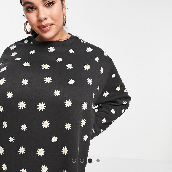 Daisy Street Plus Mini Sweatshirt Dress - Picture 3 of 7